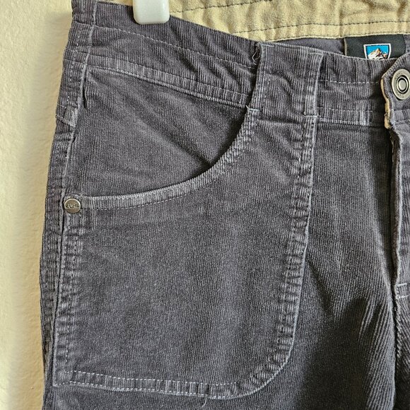 Kuhl Grey Corduroy Pants - Stretchy Straight Leg - Size 6 Regular - Picture 5 of 6